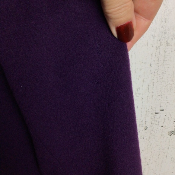 Lands End Women’s Plum Eggplant Pea Coat Jacket Wool Blend size 6 - Picture 13 of 13